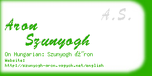 aron szunyogh business card